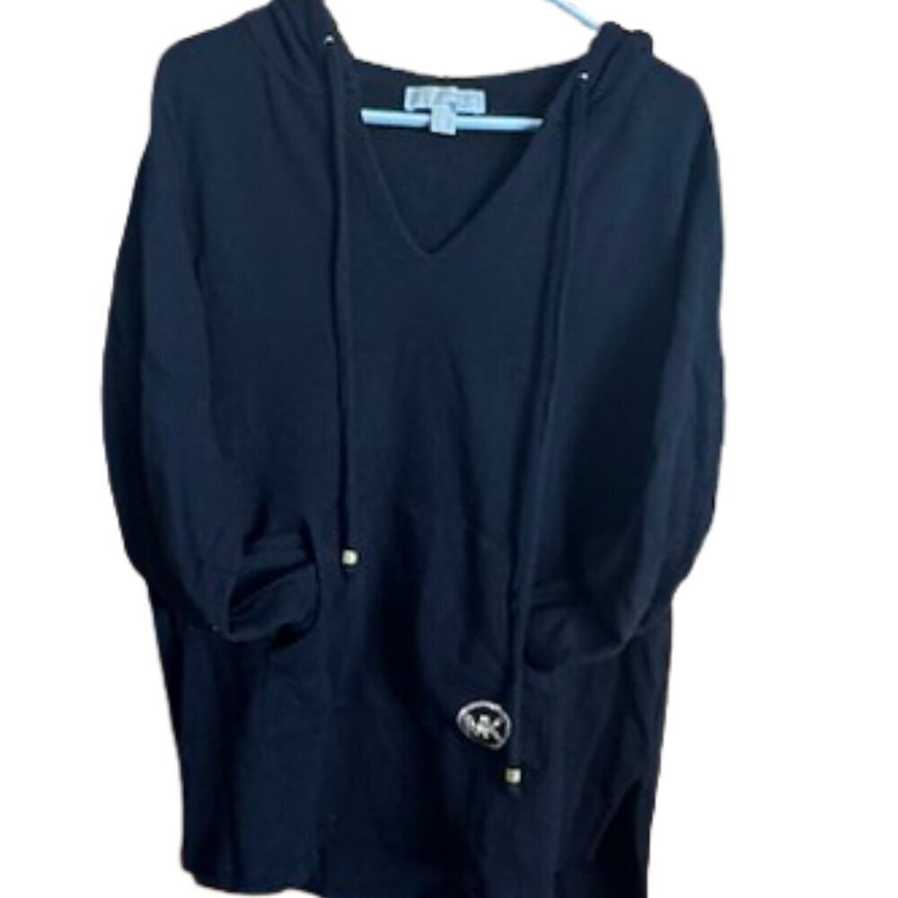 Michael Kors black hoodie with gold tone logo 1XL (H12)